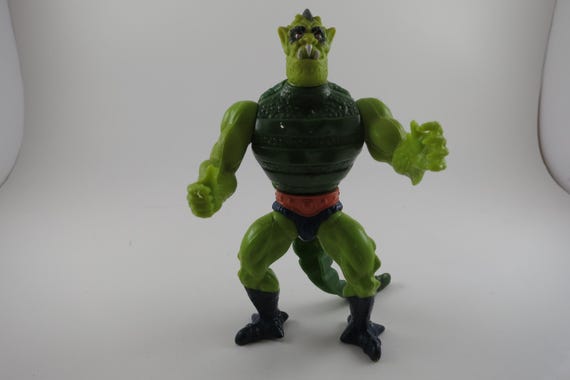 Vintage 1984 MOTU Whiplash Action Figure, 6 Inch Evil Warrior