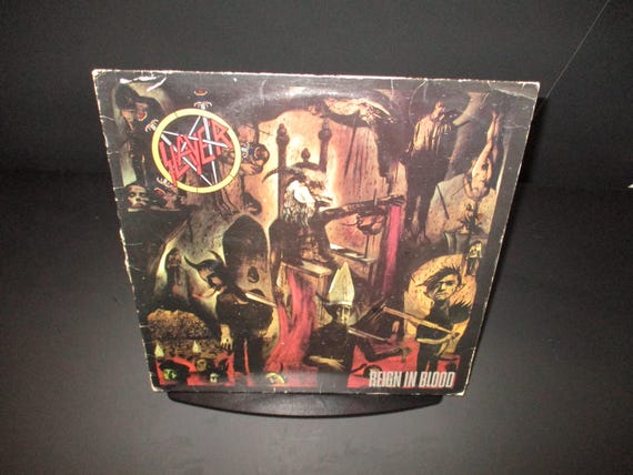 Vintage 1986 Vinyl LP Record Reign In Blood Slayer Original US Pressing Very Good Condition 68110