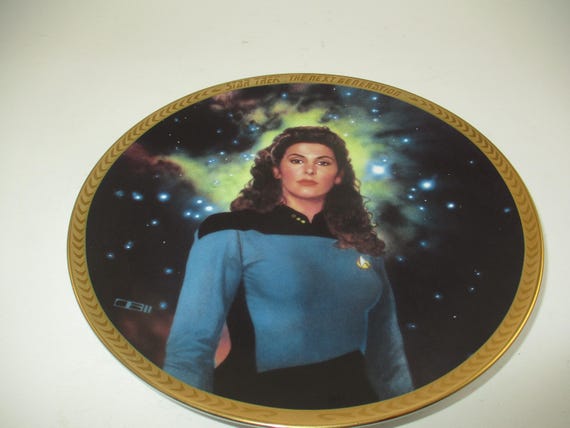 Vintage 1994 Hamilton Collection Star Trek The Next Generation Collector Plate Counselor Deanna Troi Mint in Original Box