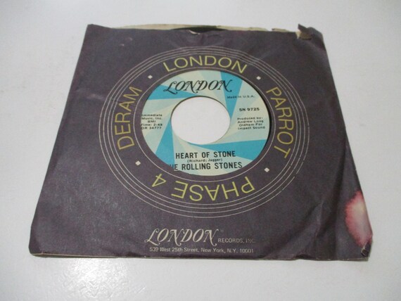 Vintage 1978 Vinyl 45 RPM Record Heart of Stone The Rolling Stones Excellent Condition 0486