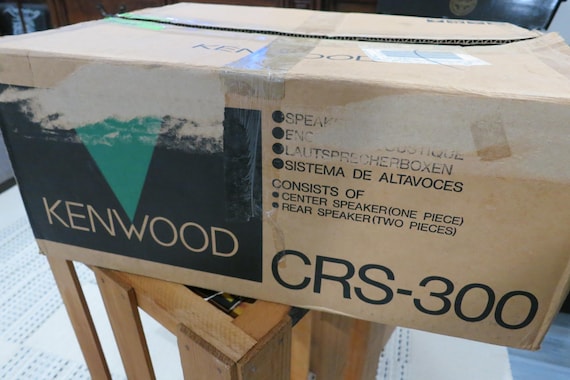 90's NOS Kenwood CRS-300 Speaker System NIB 3 Speaker Set Black