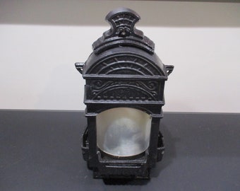 Antique Cast Iron Carriage Lamp Lantern Heavy Very Good Condition Free Shipping