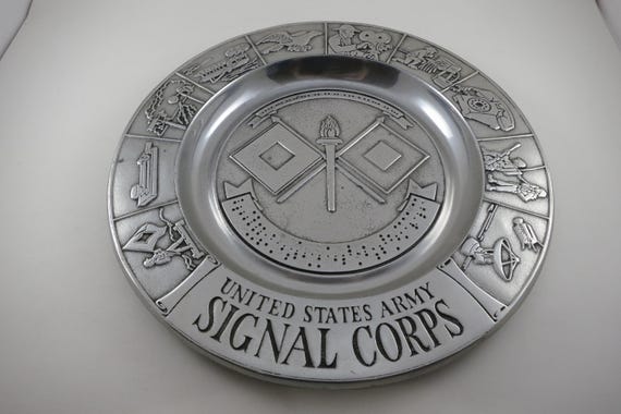 Wilton Mount Joy United States Army Signal Corps Morse Code Pewter Plate 12"
