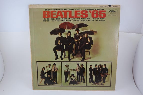 Vintage 1964 Beatles '65 Vinyl LP Record - Mono Pressing