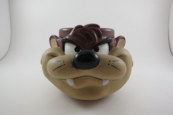 Vintage Tasmanian Devil Taz Mug Looney Tunes 1992 Hard Plastic 3D