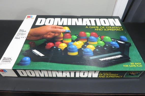 Vintage 1982 Domination Board Game, Milton Bradley, Complete