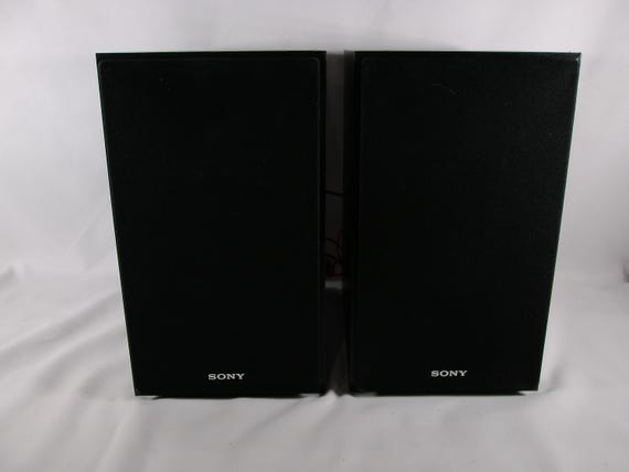 Pair of Sony SS-CDX400 Speakers Black Micro Bookshelf 1995