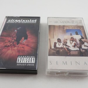 1990&#39;s Sir Mix-A-Lot Rap Cassette Tapes Seminar Swass Return of the Bumpasaurus Sold Individually