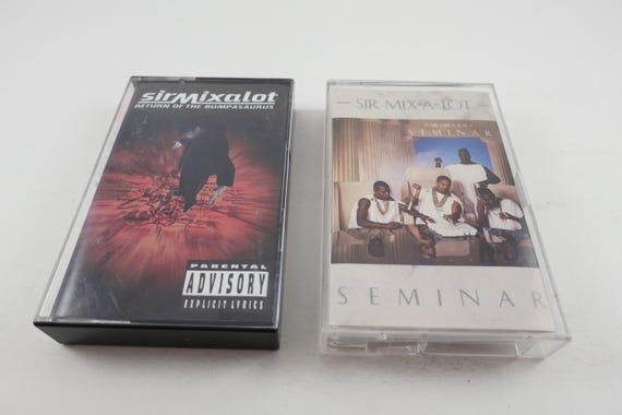 Vintage 1990's Sir Mix-A-Lot Rap Cassette Tapes Seminar Swass Return of the Bumpasaurus Sold Individually