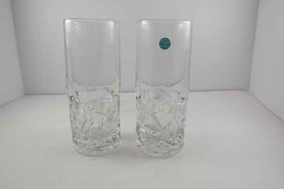 Pair of Vintage Tiffany & Co 6 1/2 Inch Crystal Tumblers Like New Condition Made in Germany
