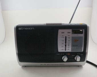 1990's Emerson RP-6251 Am/Fm Weather Band Radio Works Good