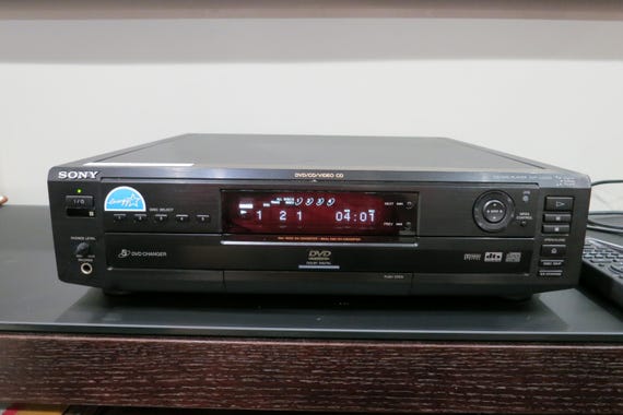 Vintage 90's Sony Five Disc CD/DVD Changer Carousel Style Model DVP-C650D Works Perfect with Remote Plays DvD and Cd