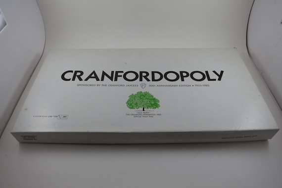 1985 CranfordOpoly Board Game Cranford New Jersey Monopoly 100% Complete Never Played