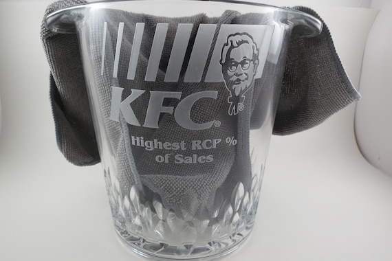 Crystal Kentucky Fried Chicken KFC Orrefors Full Size Award Bucket