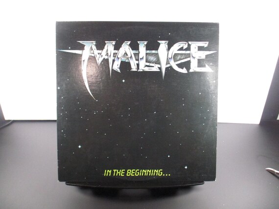 Vintage 1985 Vinyl LP Heavy Metal Record In The Beginning Malice Excellent Condition Original US Pressing 68142
