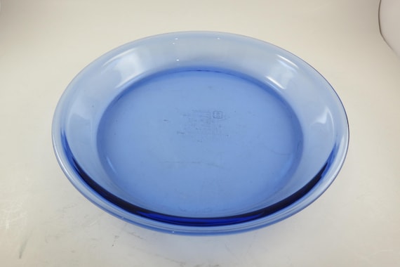 Vintage Cobalt Blue Anchor Hocking 9 1/2 Inch Round Pie Plate Excellent Condition