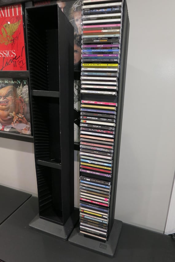 Vintage 1990's Black Alpha CD Tower Holds 60 Discs 2 Available Sold Individually