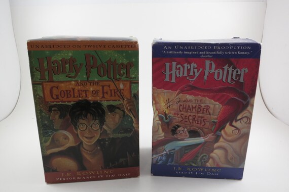 Pair of Harry Potter Books On Cassette Chamber of Secrets Goblet of Fire