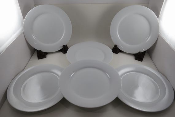 Set of Six Vintage Crate & Barrel Diner Plates (8 1/2 Inch)