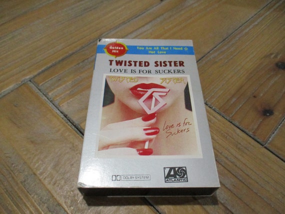 Vintage 1987 Cassette Tape Love Is For Suckers Twisted Sister Scarce South Korean Pressing with Slip Case Excellent Condition