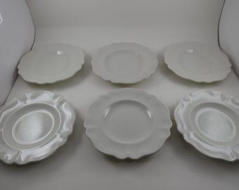Set of Six Vintage Red Cliff Ironstone 6 7/8 Inch Bread Plates