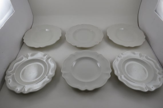 Set of Six Vintage Red Cliff Ironstone 6 7/8 Inch Bread Plates