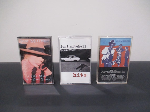 Vintage 1980's Joni Mitchell Cassette Tapes Hits Chalk Mark In A Rain Storm Don Juan's Reckless Daughter Sold Individually