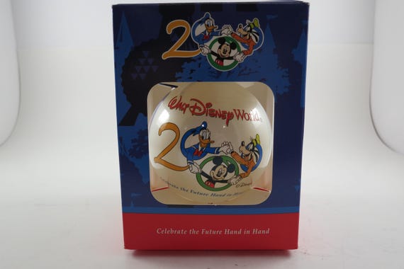 Vintage 1991 Disney World 20th Anniversary Christmas Ornament In Original Box