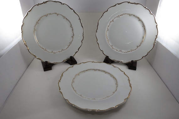 Three Vintage Royal Doulton FBC Richelieu 10 5/8 Inch Dinner Plates