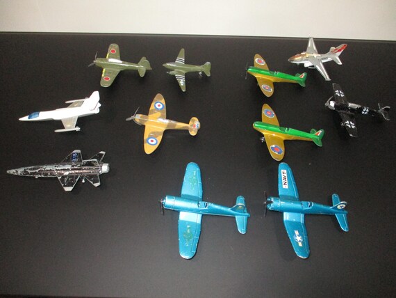 Collection of 11 70's to 90's Matchbox Airplanes Graveyard All Missing Pieces Sold As Shown