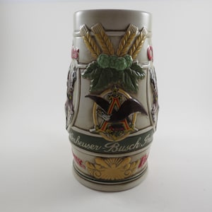 Vintage 1983 Budweiser Holiday Stein - Ceramarte Mug