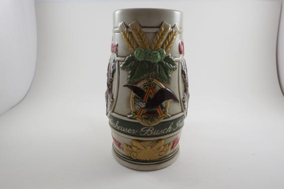 Vintage 1983 Budweiser Stein Holiday 6 1/2 Inches Tall Perfect Condition