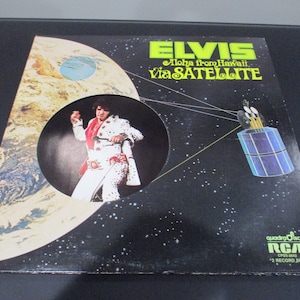 1975 Vinyl LP Record Set Elvis Aloha From Hawaii Via Satellite Elvis Presley Excellent Condition Quadradisc 61103