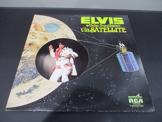 Vintage 1975 Vinyl LP Record Set Elvis Aloha From Hawaii Via Satellite Elvis Presley Excellent Condition Quadradisc 61103