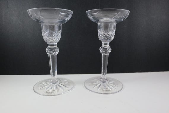 Vintage Wedgwood Crystal Candle Stick Holders - 6 Inches Tall