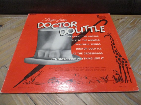 Vintage 1967 Vinyl LP Record Songs from Doctor Dolittle Disneyland Records Excellent Condition 52874