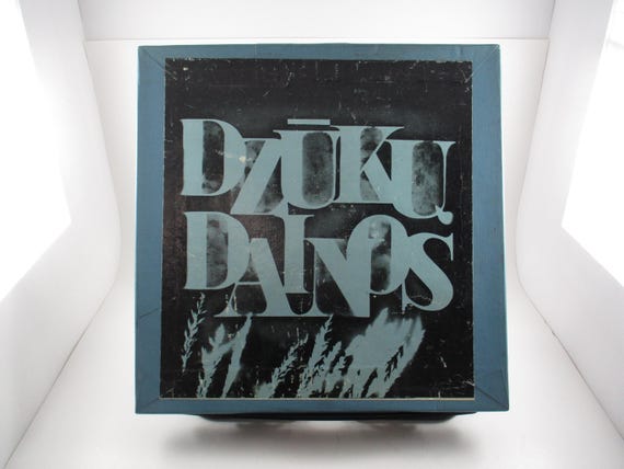 Rare Vintage 1973 Vinyl LP Record Box Set Dzuky Dainos Four Record Set with 62 Page Book Near Mint Condition USSR Pressing 66776
