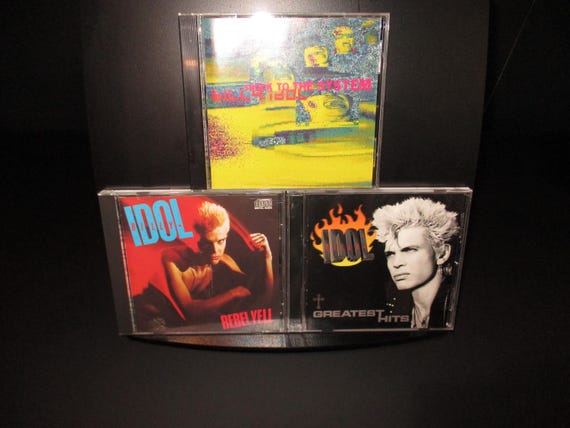Vintage 80's/90's Billy Idol CD's Rebel Yell Shock to the System Greatest Hits Sold Individually