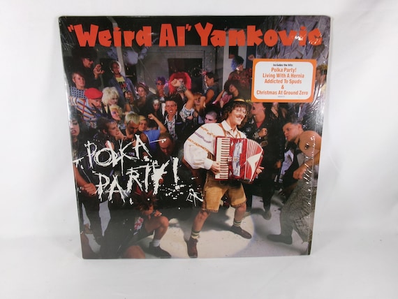 1986 Vinyl LP Record Polka Party Weird Al Yankovic In Shrink Hype Sticker EX+