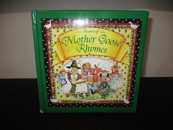 Vintage 1998 Hard Cover Padded Book Treasury of Mother Goose Rhymes Excellent Condition