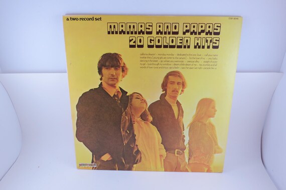 Mamas and Papas 20 Golden Hits Vinyl LP - 1976 Two-Record Set
