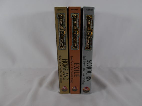 The Dark Elf Trilogy Books 1-3 R.A. Salvatore Forgotten Realms Homeland Exile Sojourn