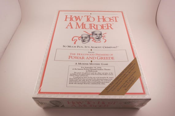 Vintage Party/Board Game How to Host A Murder 1988 Powar and Greede NOS Mint Still Factory Sealed