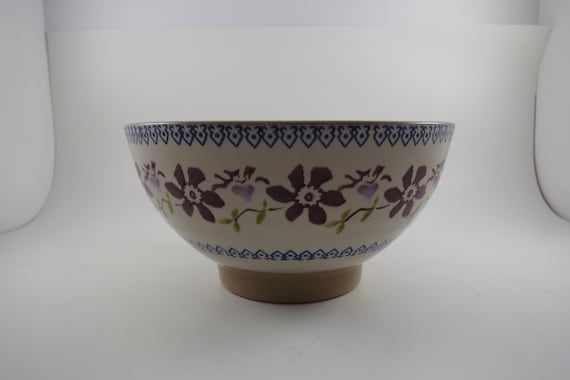 Vintage Nicholas Mosse Pottery Ireland 7 1/4 Inch Footed Mixing Bowl Rose Beige