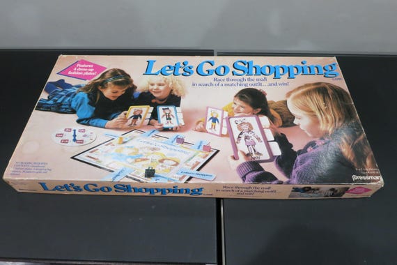 Vintage 1990 Let's Go Shopping Board Game Complete Rush the Mall