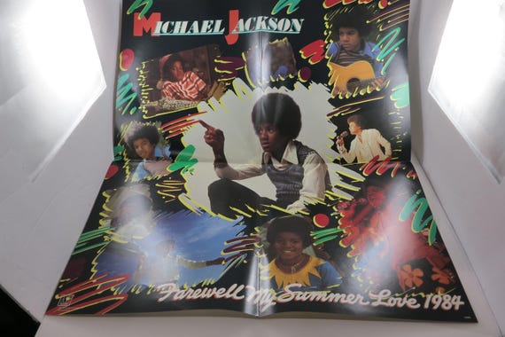 Vintage Michael Jackson Vinyl LP: Farewell My Summer Love with Poster