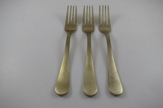 Set of 3 Gold Bombay Santorini Flatware 7 Inch Salad Forks