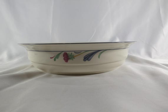 Vintage Lenox Poppies on Blue 9 3/4 Inch Vegetable Serving Bowl