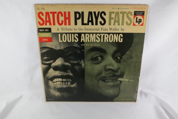 1955 Vinyl LP Record Louis Armstrong Satch Plays Fats Jazz 6 Eye Label