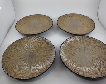 Vintage Joseph Abboud Ventana Stoneware Salad Plates, Set of 4 (8 5/8 Inch)